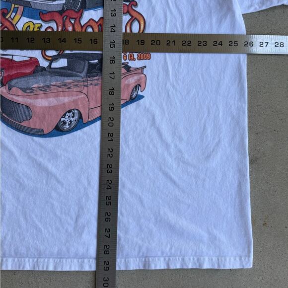 Vintage Washington Ocean Park Hot Rod 2009 Car Show ONP White Shirt Size 2XL - Picture 6 of 7